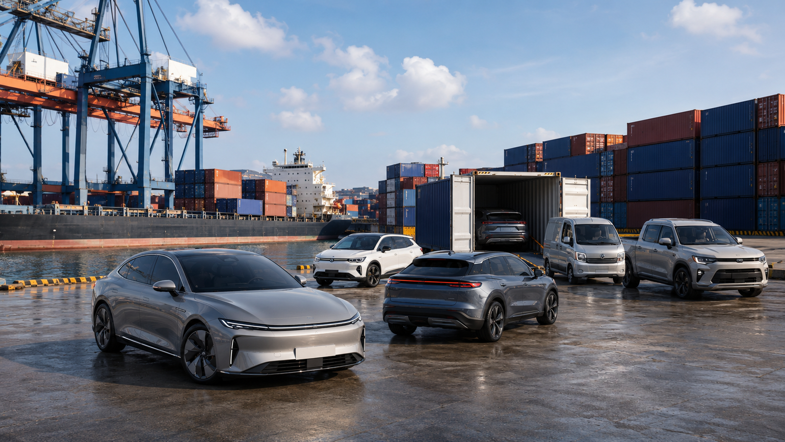 Container shipping for vehicles imported from China