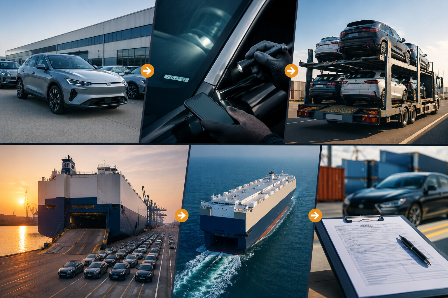 China car import process from supplier check to destination clearance